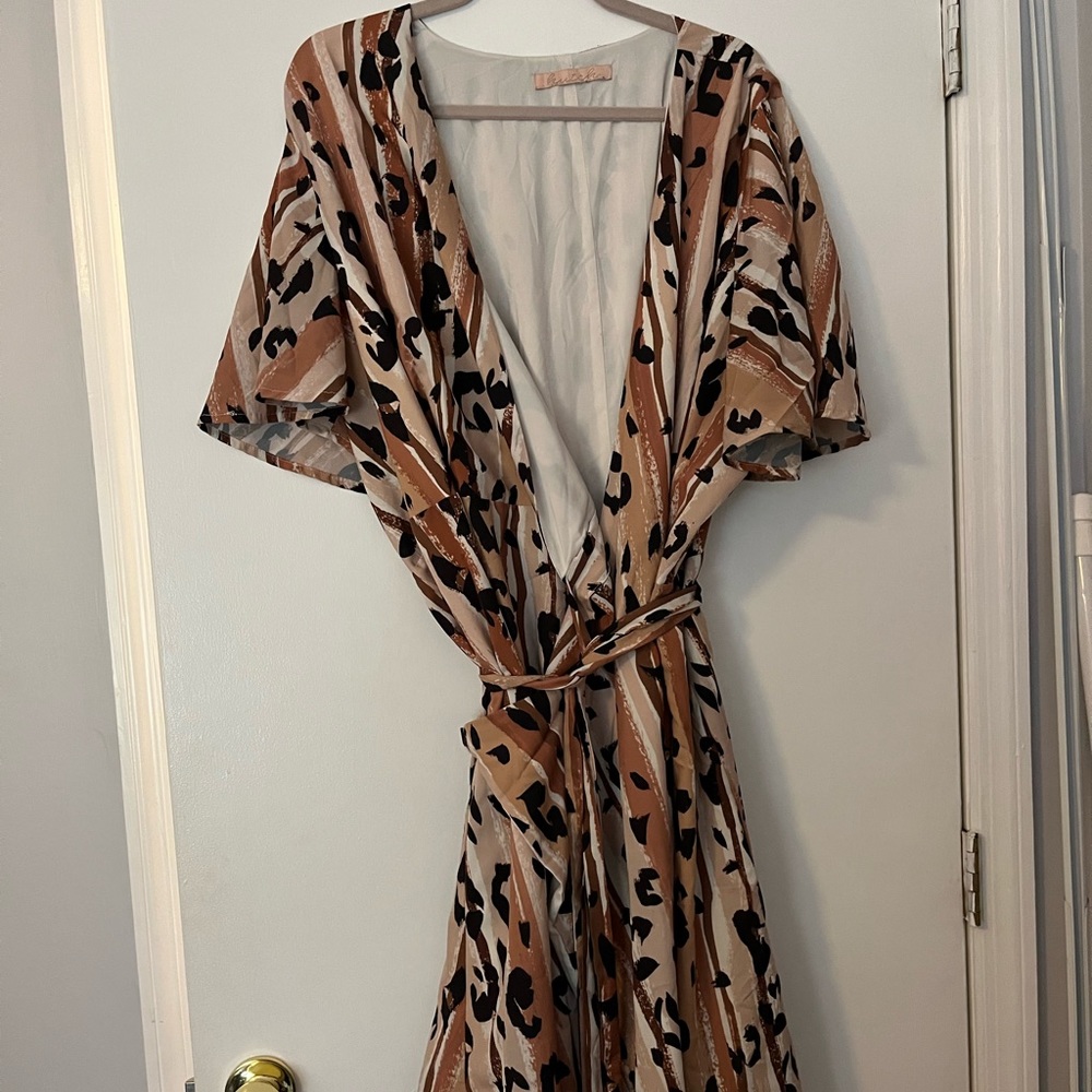 Anthropologie Hutch Animal Print Wrap Dress
